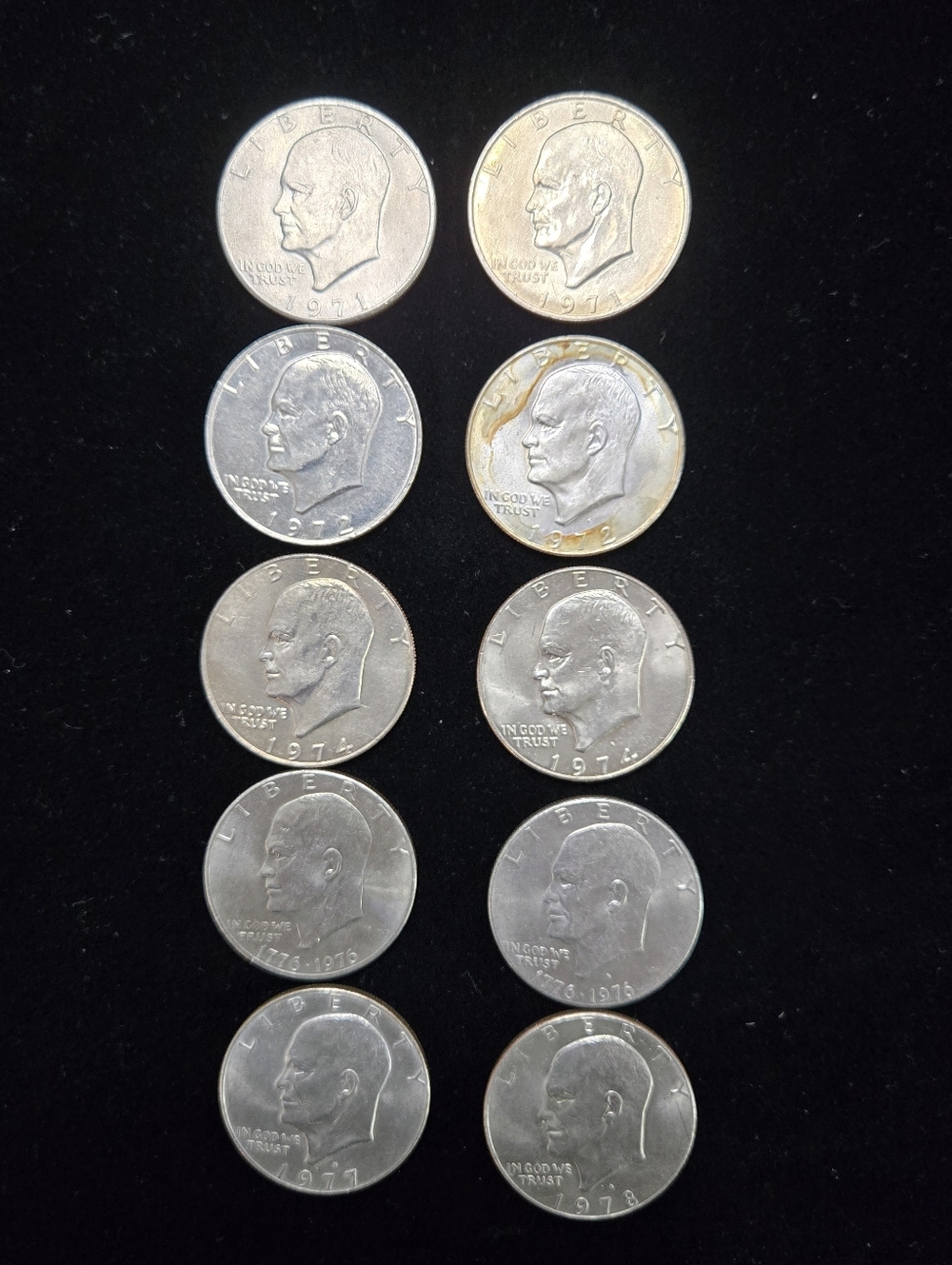 Eisenhower "Ike" Dollar Coins Collection (LOT Of 10)1 Each Of 10 Different Coins